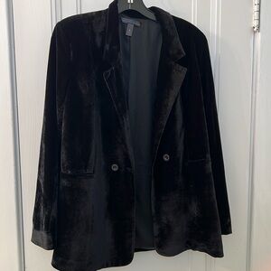 Black velvet blazer